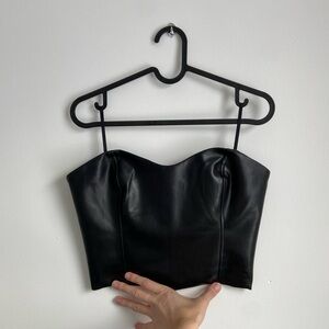 Babaton // vegan leather bustier